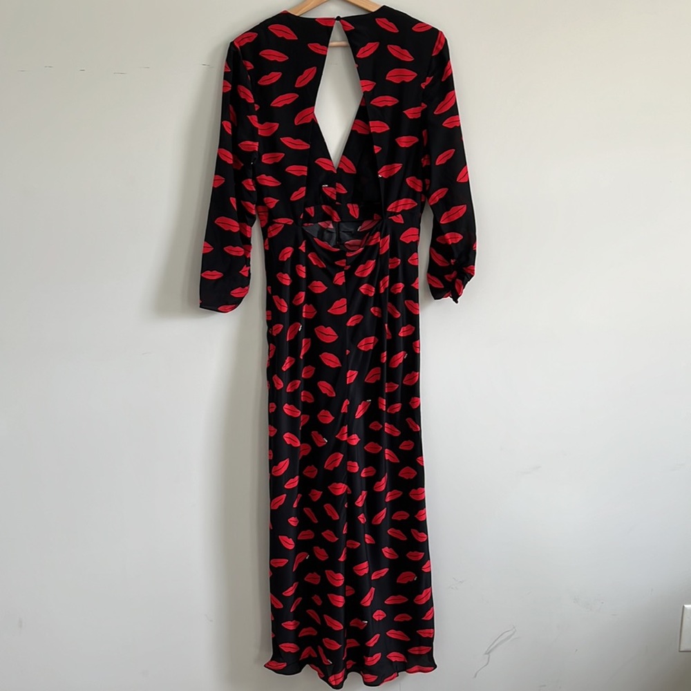 Rixo Backless Ruffle Front Maxi Dress in Rose-Kiss - Picture 10 of 10